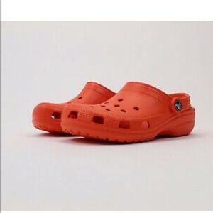 Orange crocs